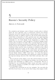 Marcin A. Piotrowski - Russia Security Policy