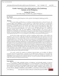 Rodrigo M. Velasco - Gender Responsive Value Chain Analysis of the Lambanog Industry in the Philippines
