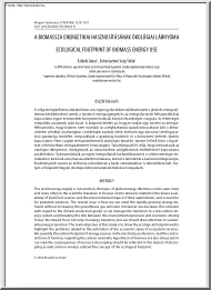 Szlávik-Sebestyénné - A biomassza energetikai hasznosításának ökológiai lábnyoma