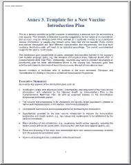 Template for a New Vaccine Introduction Plan