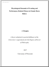 J. Douglas - Physiological Demands of Eventing and Performance Related Fitness in Female Horse Riders
