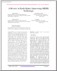 Singh-Kumar-Pareek - A Review on Earth Quake Alarm using MEMS Technology