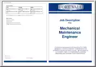 Job Description for Mechanical Maintenance Engineer