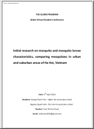 Thu-Anh - Initial Research on Mosquito and Mosquito Larvae Characteristics, Comparing Mosquitoes in Urban and Suburban Areas of Ha Hoi, Vietnam