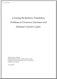 Crossing the Barriers, Translation Problems in Crossover Literature and Pullmans Northern Lights
