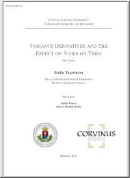 Zsófia Tagscherer - Variance derivatives and the effect of jumps on them