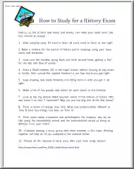 How to Study for a History Exam