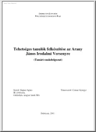 Kapusi Ágnes - Tehetséges tanulók felkészítése az Arany János Irodalmi Versenyre