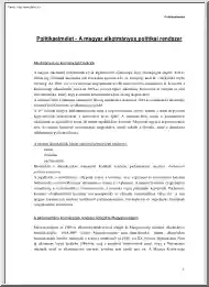 Politikaelmélet - A magyar