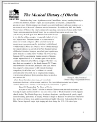 The Musical History of Oberlin