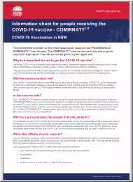 COVID-19 Vaccination Information sheet, Comirnaty