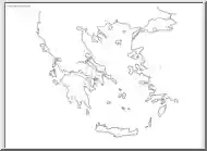 Ókori Görögország vaktérkép, megoldással