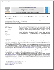 Connolly-Boyle-MacArthur - A Systematic Literature Review of Empirical Evidence on Computer Games and Serious Games