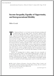 Miles Corak - Income Inequality