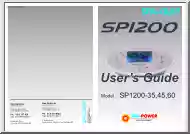 SPI200 Users Guide, Model SP1200-35,45,60