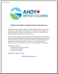 British Columbia Coastal Charter Experiences