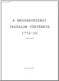 Godzsa Anikó - A magyarországi irodalom története 1772-ig