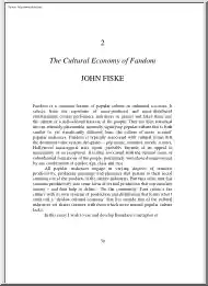 John Fiske - The Cultural Economy of Fandom