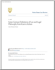 Anton Hermann Chroust - Some German Definitions of Law and Legal Philosophy from Kant to Kelsen