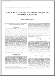 Davis Benjamin Reeder - Fish Acoustic, Physics Based Modeling and Measurement