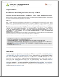 Bonafé-Maroco-Campos - Predictors of Burnout Syndrome in Dentistry Students