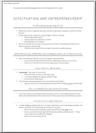 Effectuation and Entrepreneurship, Note