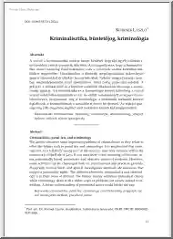 Korinek László - Kriminalisztika, büntetőjog, kriminológia