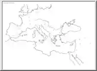 Római Birodalom vaktérkép, megoldással