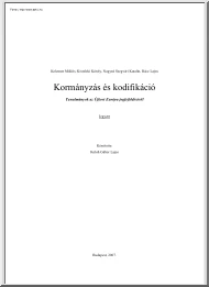 Koloh Gábor Lajos - Kormányzás és kodifikáció, Tanulmányok az újkori Európa jogfejlődéséről