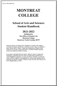 Montreat College, Student Handbook