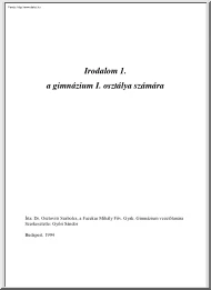 Dr. Osztovits Szabolcs - Irodalom I.