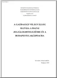 Orbán Gabriella - A gazdasági világválság hatása a hazai jelzáloghitelezésre és a budapesti lakáspiacra