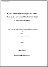 Sahar Karimi - A Purchase Decision making Process Model of Online Consumers and its Influential Factor a Cross Sector Analysis