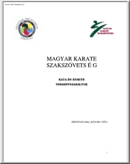 Magyar Karate Szakszövetség - Kata és Kumite versenyszabályok