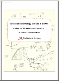 Powell-Marks - Science and Technology Archives in the UK