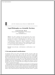 Jenő Szmodis - Legal Philosophy as a Scientific Territory