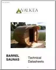 Valkea Garden Buildings, Barrel Saunas Technical Datasheets