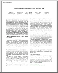 Erlingsson-Mitchell-Nagra - Automated analysis of security critical JavaScript APIs