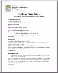 Traditional Foods Recipes