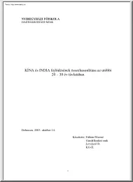 Fábián Péterné - Kína és India fejlődésének összehasonlítása az utóbbi 20-30 év távlatában