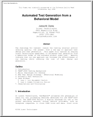 James M. Clarke - Automated Test Generation from a Behavioral Model