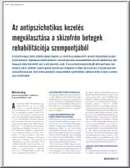 Bartók György - Az antipszichotikus kezelés megválasztása a skizofrén betegek rehabilitációja szempontjából