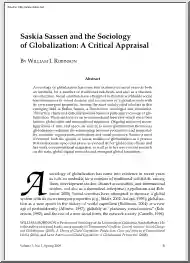 William I. Robinson - Saskia Sassen and the Sociology of Globalization, A Critical Appraisal