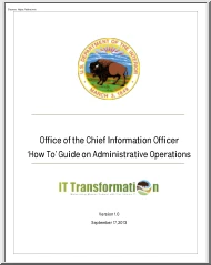 Office of the Chief Information Officer How To Guide on Administrative Operations