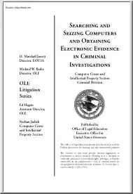 Jarrett-Bailie - Searching and Seizing Computers and Obtaining Electronic Evidence In Criminal Investigations