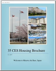 35 CES Housing Brochure, Welcome to Misawa Air Base, Japan