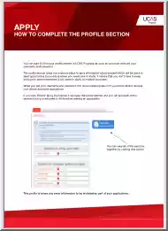 Apply, How to Complete the Profile Section