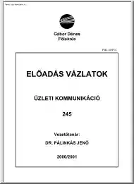 GDF Dr. Pálinkás József - Üzleti kommunikáció I