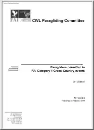 Paragliders Permitted in FAI Category 1 Cross Country Events, CIVL Paragliding Committee