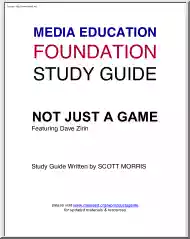 Scott Morris - Not Just a Game, Study Guide